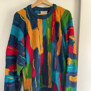 Vintage COOGI pullover sweater, Men's L, Cotton, Multicolor
